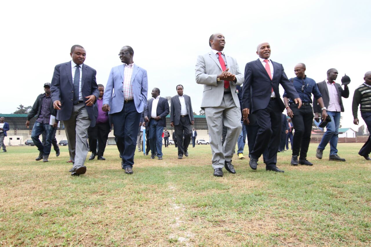 Governor Kiraitu Inspects Kinoru Stadium