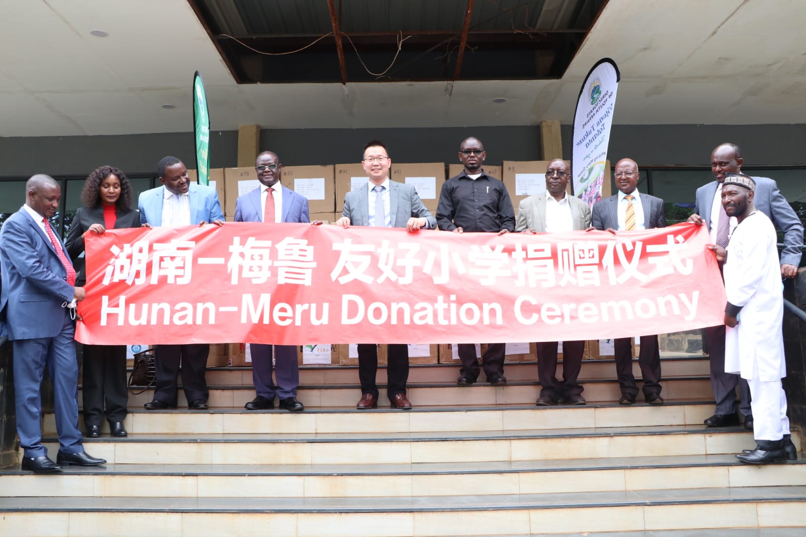 Chinese Schools Donate Art Work Equipment To Meru County Schools Following Friendship Agreement Signed Last Year By Governor Kiraitu.