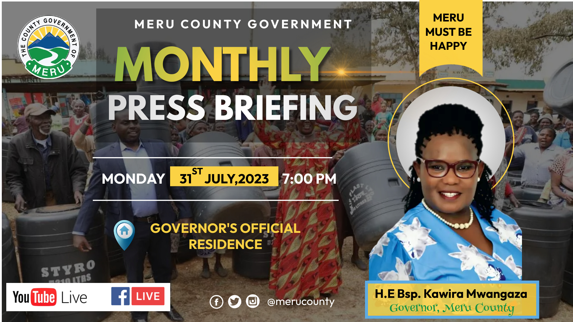 MERU COUNTY GOVERNMENT MONTHLY PRESS BRIEFING