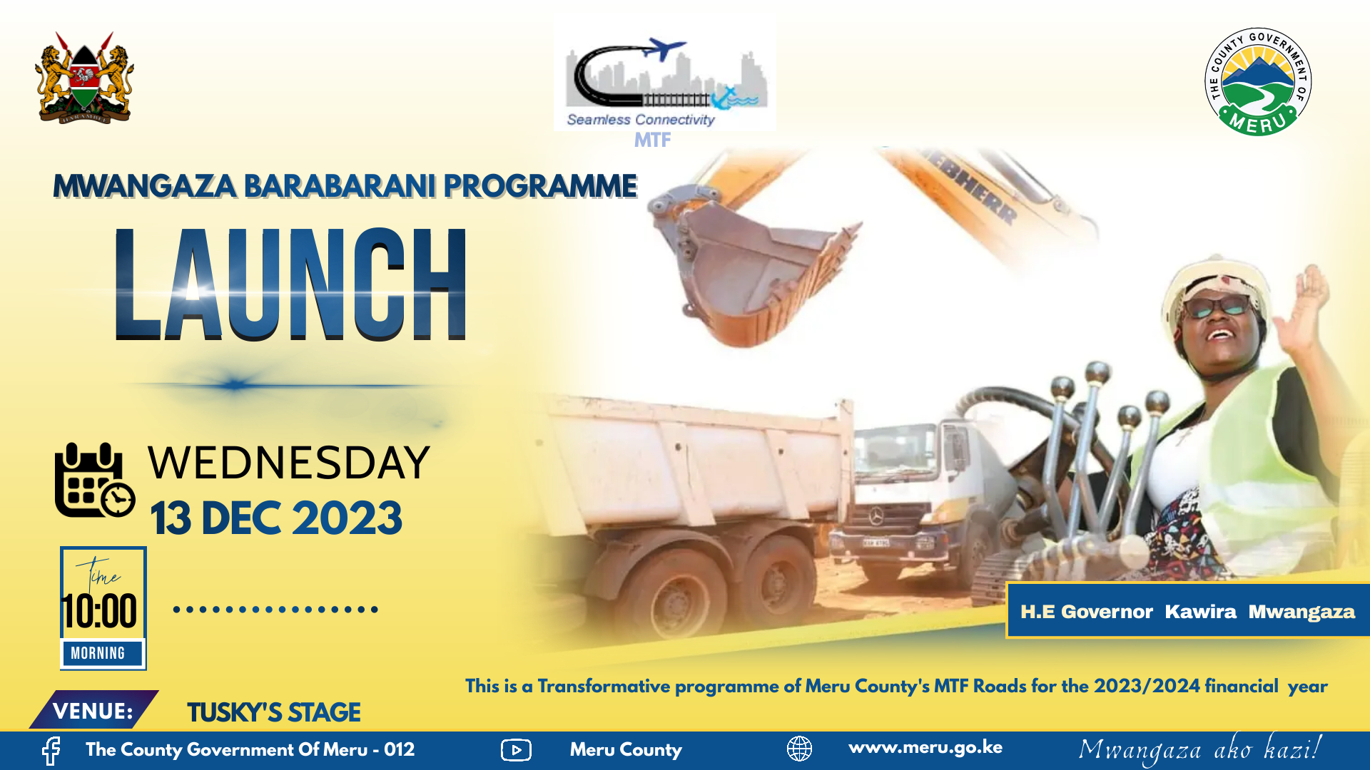 Mwangaza Barabarani Programme Launch.