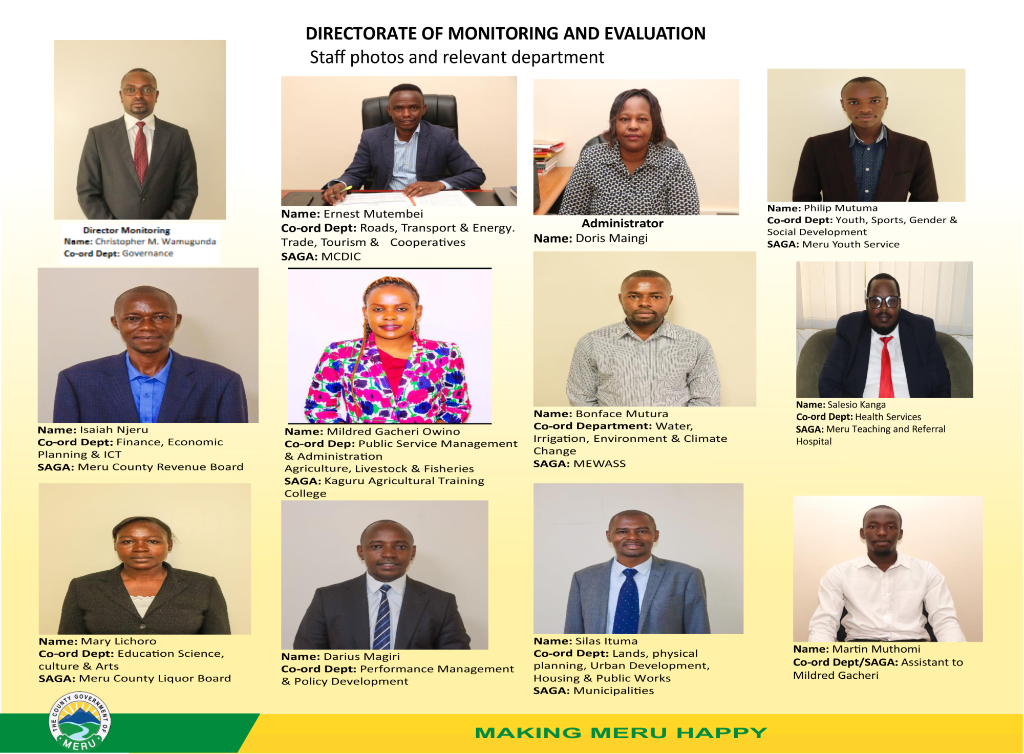 Directorate Of Monitoring & Evaluation