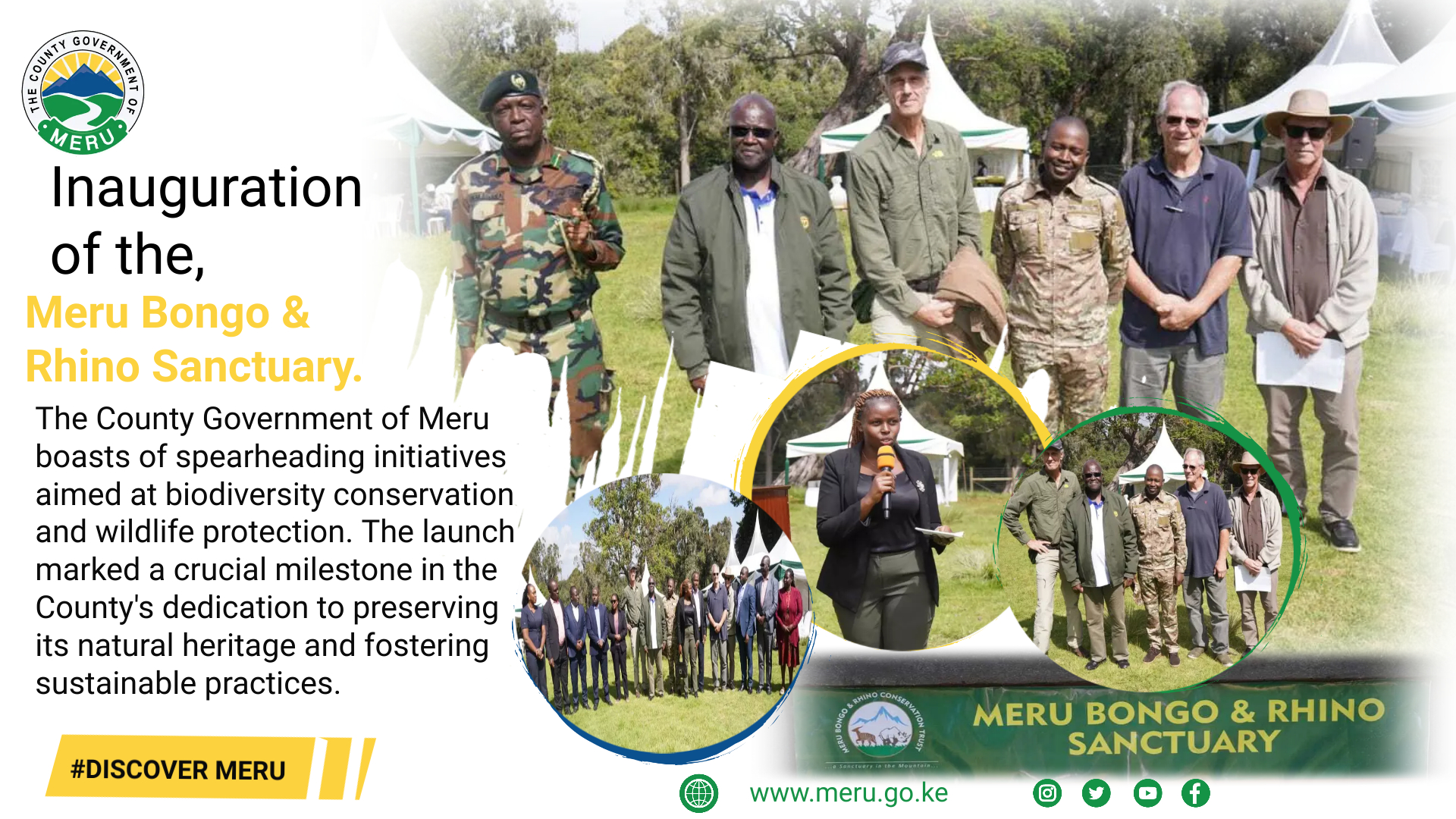 Inauguration Of The Meru Bongo & Rhino Sanctuary.