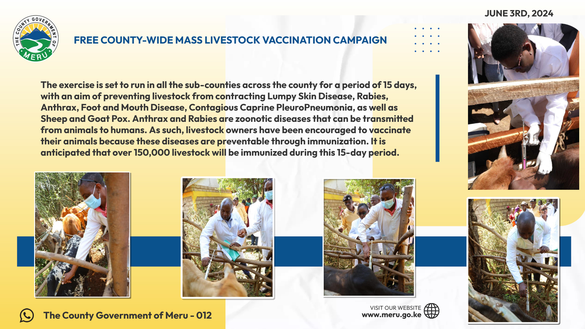 FREE COUNTY-WIDE MASS LIVESTOCK VACCINATION CAMPAIGN