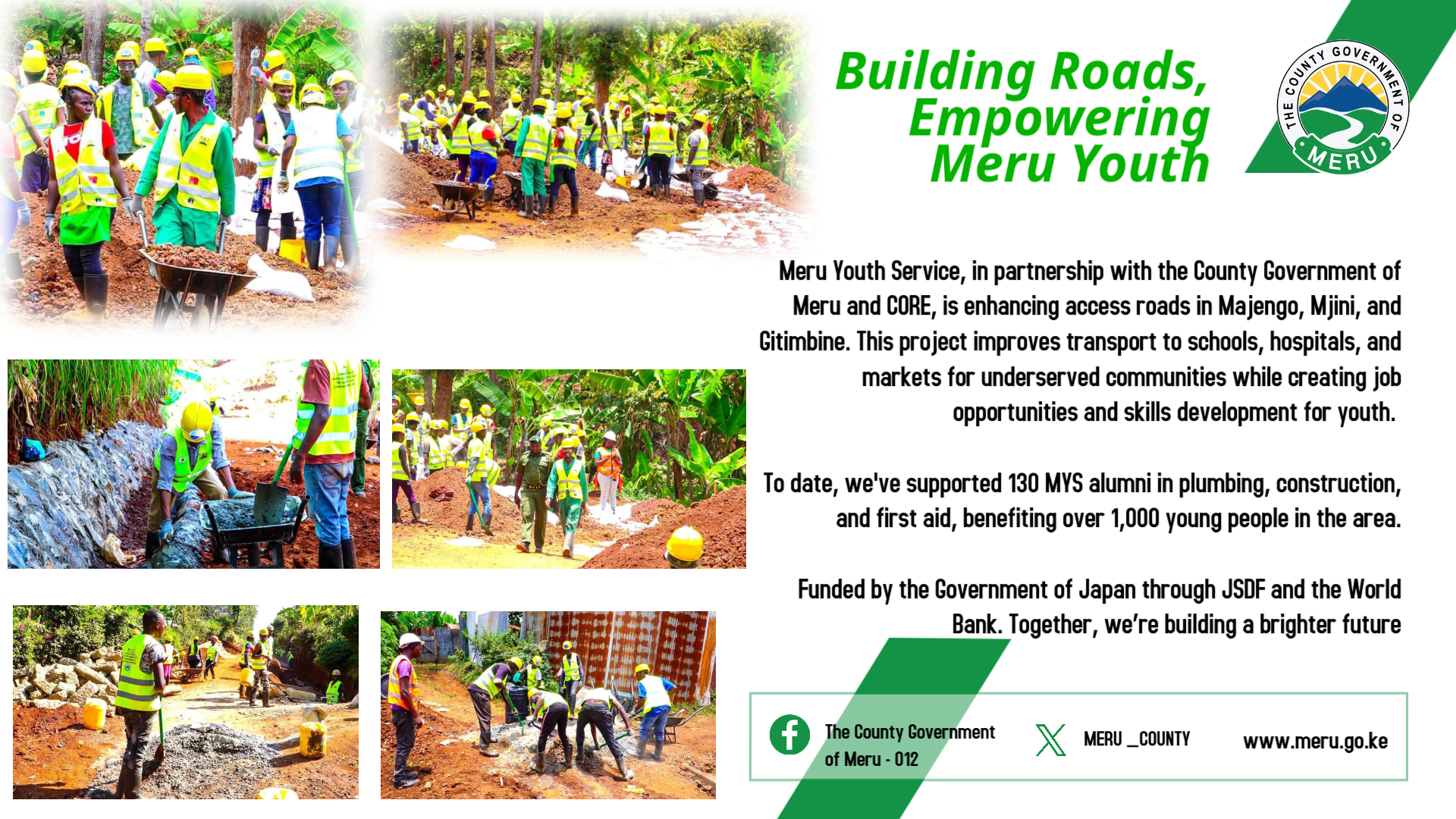 Enhancing Access Roads and Empowering Youth in Meru.