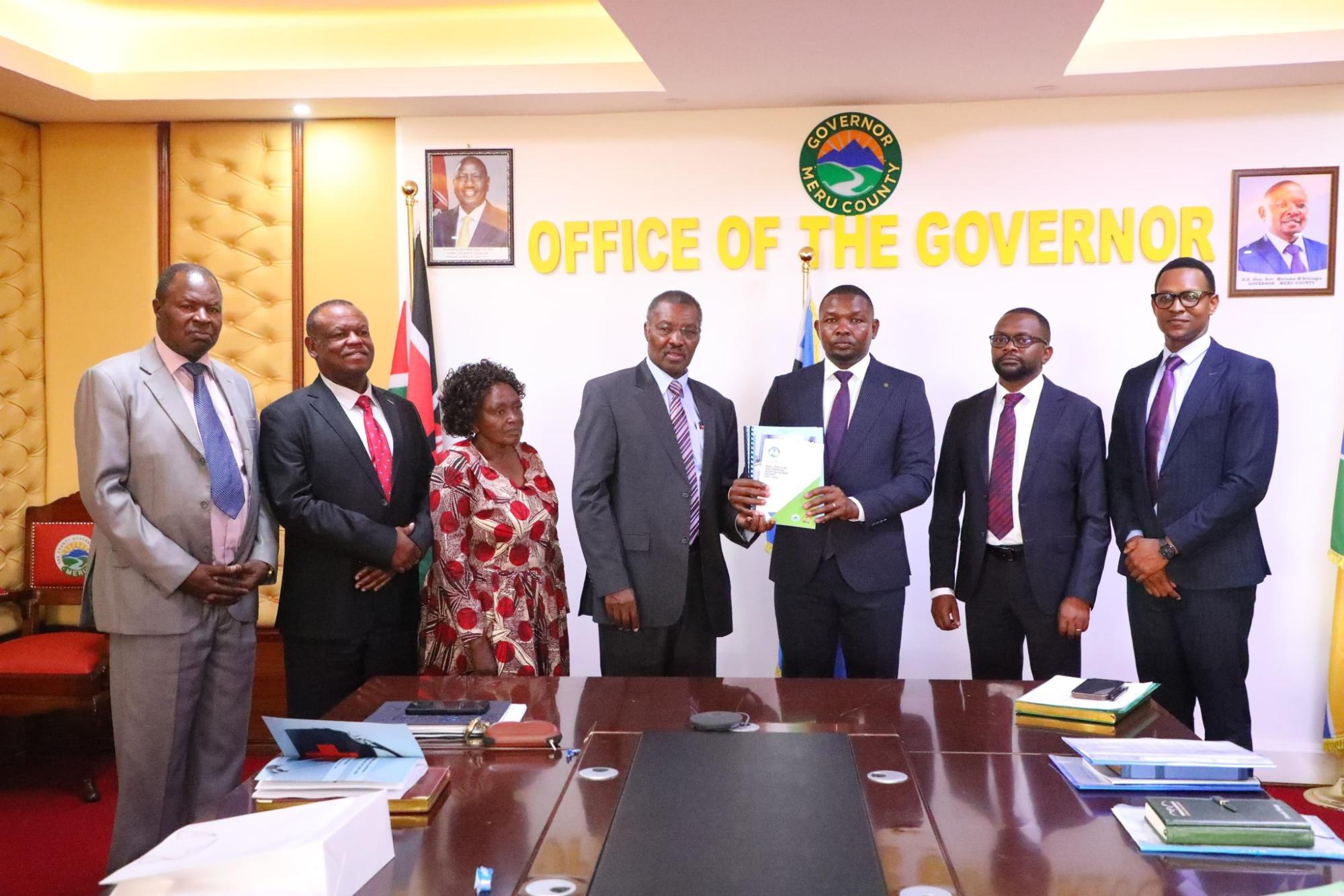 Governor Mutuma M'Ethingia Meets Meru Teaching and Referral Hospital Board to Review 2021-2024 Report.