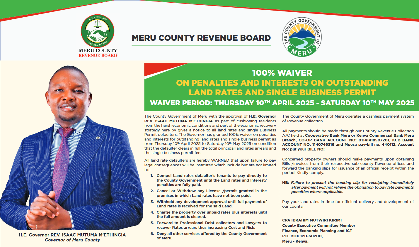 100% Penalty Waiver on Land Rates & Permits | April - May 2025