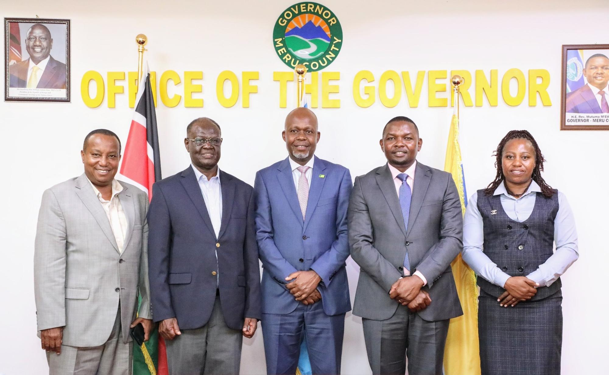 H.E. REV. ISAAC MUTUMA M'ETHINGIA, THE GOVERNOR OF MERU COUNTY, HOSTS A DELEGATION FROM KCB GROUP.