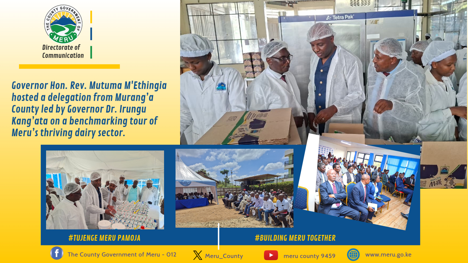 Meru Hosts Muranga County on a Benchmarking Visit in the Dairy Sector.